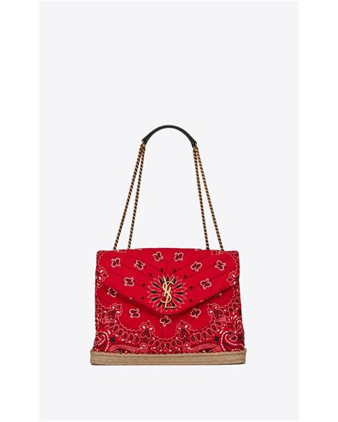 SAINT LAURENT Canvas Bandana Medium Loulou 